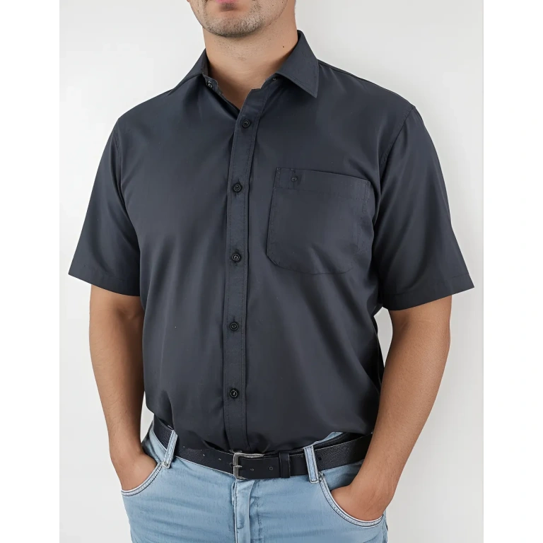 Camisa Hp Manga Curta Mista Preta/branca 01000 ALG/pol.