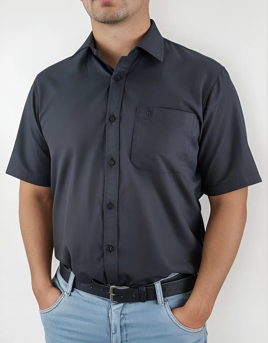 Camisa Hp Manga Curta Mista Preta/branca 01000 ALG/pol.