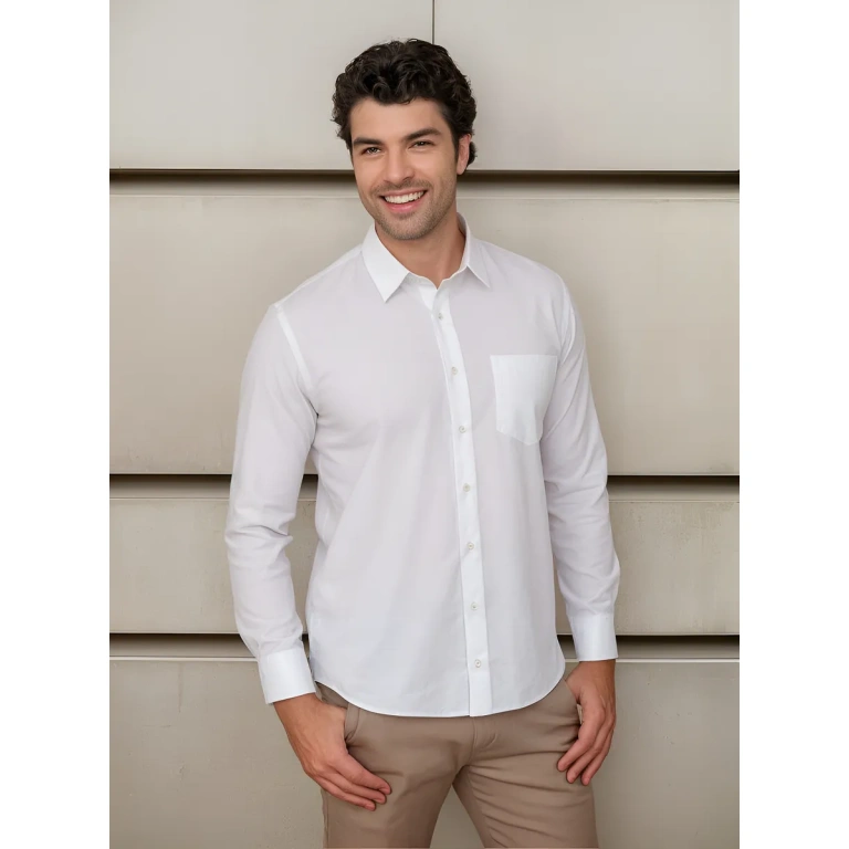 Camisa Breda Manga Longa 01121250 Passa Fácil Lisa Com Bolso